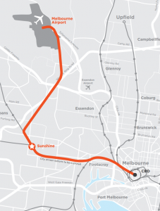 Sunshine airport rail route